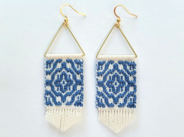 *Made to Order* Trellis Earrings in Deep Blue